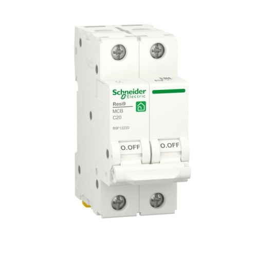 Выключатель автоматический RESI9 (АВ) С 20А 2P 6000А | код. R9F12220 | Schneider Electric
